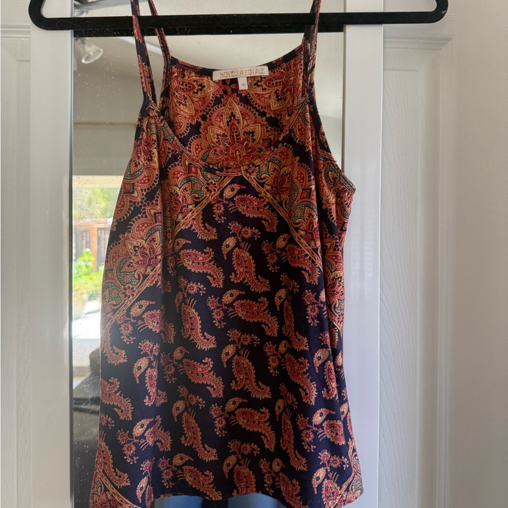 Novella Royale Camisole - Black and Orange Paisley